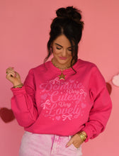 Load image into Gallery viewer, Very Demure Very Cutesy Very Lovely Sweatshirt
