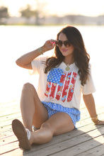 Load image into Gallery viewer, Floral Swatch Flag Tee
