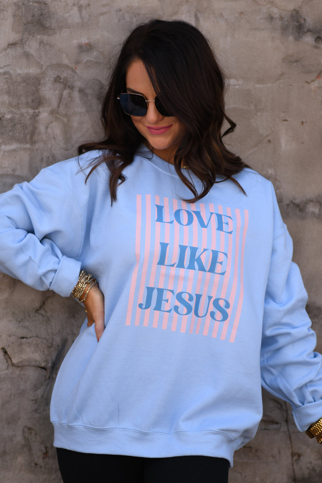 Love Like Jesus Stripes Sweatshirt / Tee