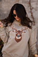 Load image into Gallery viewer, Faux Rhinestone Deer Sweatshirt
