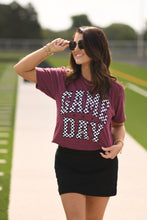 Load image into Gallery viewer, *SALE* RTS Maroon Checkered Game Day Tee
