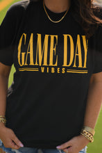 Load image into Gallery viewer, **SALE** RTS Black and Gold Game Day Vibes Tee
