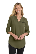 Load image into Gallery viewer, Scentsy Embroidered 3/4-Sleeve Tunic Blouse
