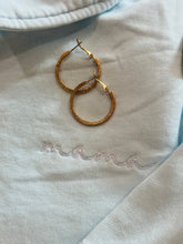 Load image into Gallery viewer, Chambray Dainty Mama Embroidered Split Neck Sweatshirt

