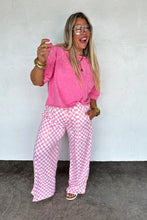Load image into Gallery viewer, PREORDER: Haddie Wide Leg Checker Pants
