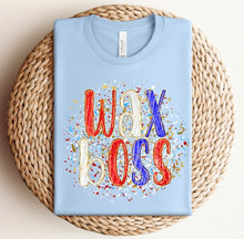 Load image into Gallery viewer, wax boss red white and blue splatter
