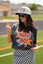 Load image into Gallery viewer, Orange Game Day Checkered Stars Tee

