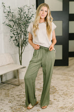Load image into Gallery viewer, Essential Feeling Straight Leg Lounge Pants in Light in Olive
