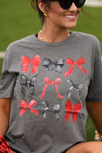 Load image into Gallery viewer, Red And Black Bows Tee
