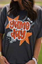 Load image into Gallery viewer, Orange Game Day Checkered Stars Tee
