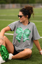 Load image into Gallery viewer, Green Faux Glitter Football Bow
