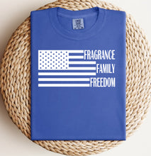 Load image into Gallery viewer, Fragrance Family and Freedom left chest design
