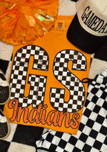 Load image into Gallery viewer, Custom Distressed Checkered Spirit Tee
