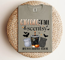 Load image into Gallery viewer, Caffeine, fall and Scentsy TEE NEW LOGO
