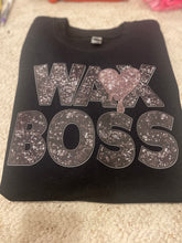Load image into Gallery viewer, black wax boss faux glitter/sequins
