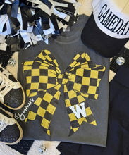 Load image into Gallery viewer, Custom Checkered Bow Spirit Tee
