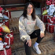 Load image into Gallery viewer, Feeling merry embroidered knit sweatshirt
