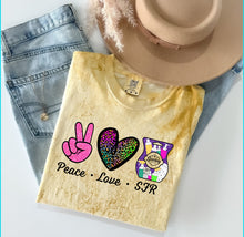 Load image into Gallery viewer, PEACE love SFR- comfort colors
