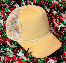 Load image into Gallery viewer, **SALE** RTS Tan Checkered Trucker Hat

