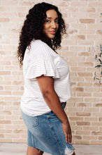 Load image into Gallery viewer, Hand to Hold Lace Detail Striped Top
