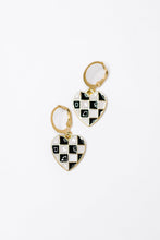 Load image into Gallery viewer, Heartbreaker Check Dangle Earrings

