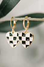 Load image into Gallery viewer, Heartbreaker Check Dangle Earrings
