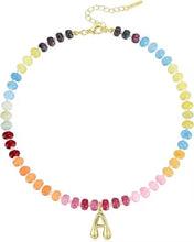Load image into Gallery viewer, Rainbow Beaded Initial Necklace *PRE ORDER - CIJ SPECIAL* (Closing 07/27/2026)

