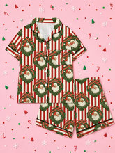 Load image into Gallery viewer, Vintage Striped Santa Shorts Pajamas *PRE ORDER* (Closing 07/29/2026)
