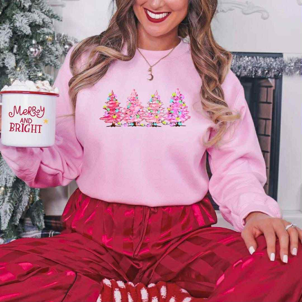 Hand drawn christmas trees