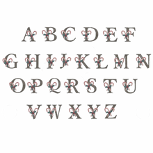 Load image into Gallery viewer, Embroidered initial candy cane hand towels
