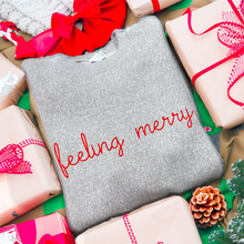 Load image into Gallery viewer, Feeling merry embroidered knit sweatshirt
