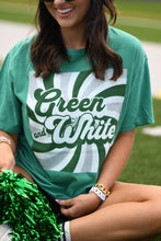 Load image into Gallery viewer, Green and White Retro Tee
