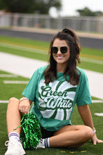 Load image into Gallery viewer, Green and White Retro Tee
