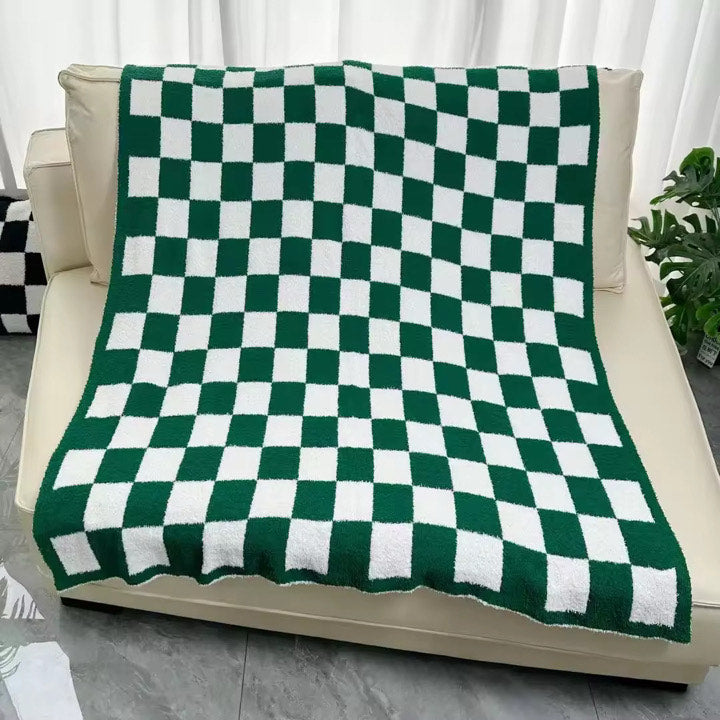 RTS Green Checkered Cloud Blanket