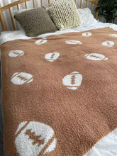Load image into Gallery viewer, RTS Tan Football Cloud Blanket
