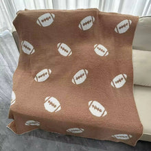 Load image into Gallery viewer, RTS Tan Football Cloud Blanket
