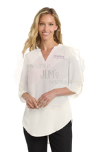 Load image into Gallery viewer, Scentsy Embroidered 3/4-Sleeve Tunic Blouse
