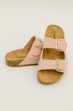 Load image into Gallery viewer, Jete Nubuck Double Buckle Slides in Blush
