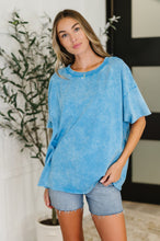 Load image into Gallery viewer, Just My Type Mineral Wash Relaxed Top in Deep Sky
