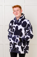 Load image into Gallery viewer, Kids Oversized Hoodie Blanket in Cow
