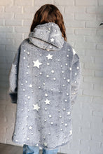 Load image into Gallery viewer, Kids Oversized Hoodie Blanket in Grey Stars
