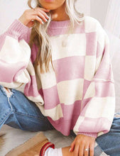 Load image into Gallery viewer, PREORDER: Cozy Checker Sweater 8.10.26

