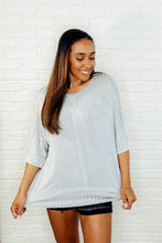 Load image into Gallery viewer, Loosely Speaking Oversized Basic Top in Lt Grey
