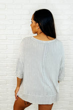 Load image into Gallery viewer, Loosely Speaking Oversized Basic Top in Lt Grey
