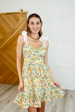 Load image into Gallery viewer, Miss Frills A Lot Flare Mini Dress in Orange
