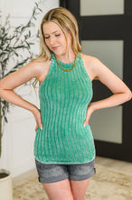 Load image into Gallery viewer, Offbeat Essential Mineral Washed Tank in Kelly Green
