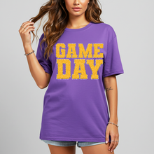 Load image into Gallery viewer, Game Day Purple Graphic Tee in Multiple Colors
