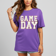Load image into Gallery viewer, Game Day Purple Graphic Tee in Multiple Colors

