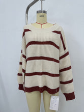 Load image into Gallery viewer, PREORDER: The Fireside Stripe Knit Sweater 8.3.26
