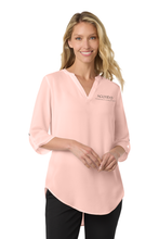 Load image into Gallery viewer, Scentsy Embroidered 3/4-Sleeve Tunic Blouse
